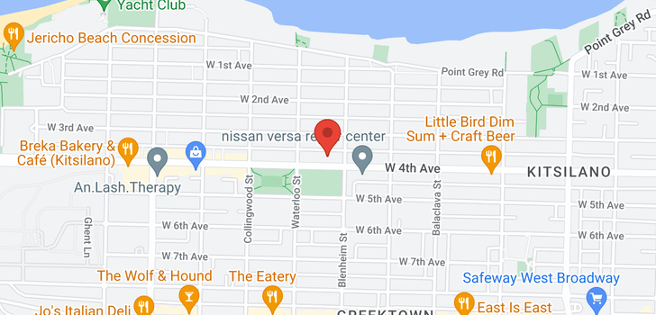 map of 412 3333 W 4TH AVENUE